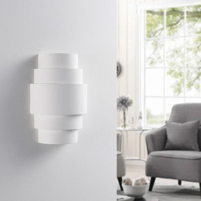 Afbeelding van Lindby wandlamp 1licht gips H: 30 cm E14 wit