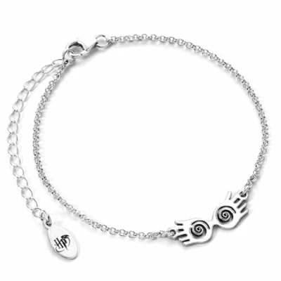 Afbeelding van The Carat Shop Harry Potter Zilveren Luna Bril Bedelarmband