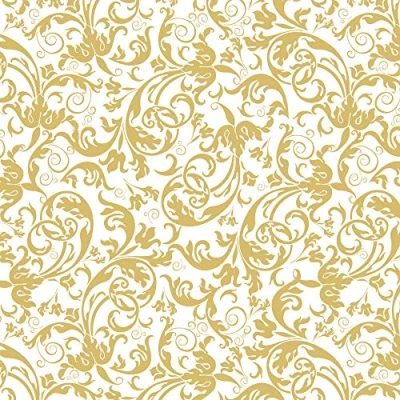 Afbeelding van 20 stuks elegante servetten in de vorm van een gouden wijnstok voor bruiloft of feest, 33 x cm