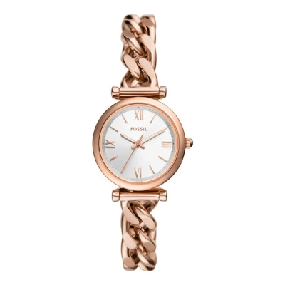 Afbeelding van Fossil Carlie Watch Horloge Rose goldcoloured, Dames, Maat: One Size, gold coloured