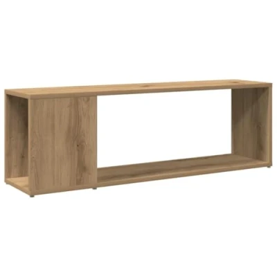Image de vidaXL Meuble TV chêne artisanal 100x24x32 cm bois d&#039;ingénierie856739
