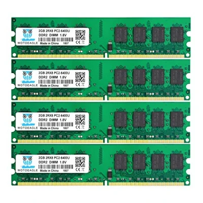 Afbeelding van DDR2 800 PC2 6400U 8 GB (4 x 2 GB) DIMM MHz 6400 240 Pin CL6 1,8 V geheugen voor desktopcomputer