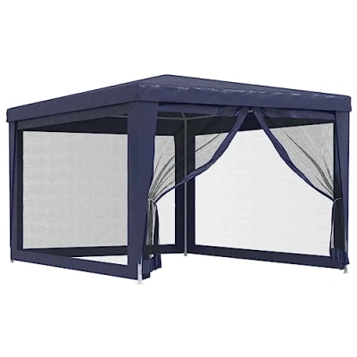Afbeelding van vidaXL Partytent met 4 zijwanden van netstof, 3 x m, HDPE