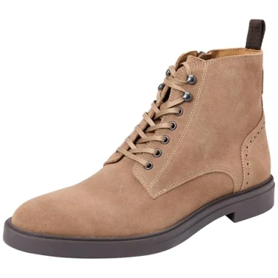 Afbeelding van BOSS Calev Veterboots, Heren, Maat: 42, Medium beige Veloursleer