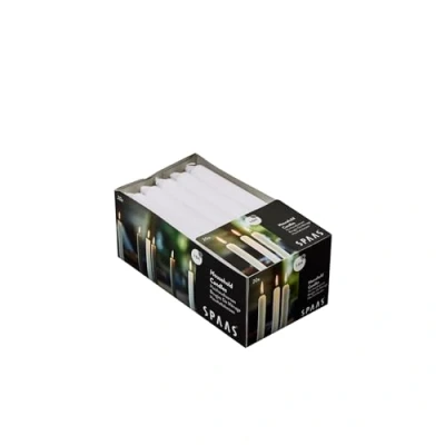 Afbeelding van SPAAS 20 tafelkaarsen huishoud 19/180 mm, ± 6 uur, geurloos wit