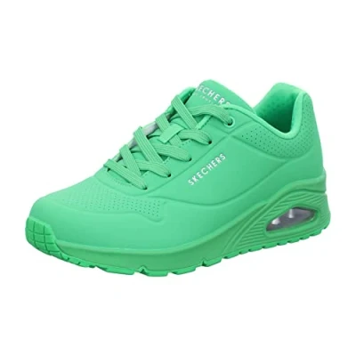 Afbeelding van Skechers Sport UNO Sneakers laag, Dames, Maat: 40, Green durabuck / mesh Leer/ synthetisch