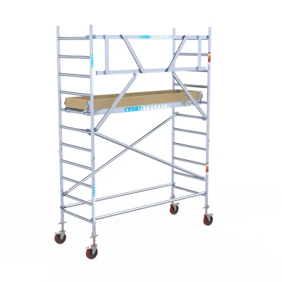Afbeelding van Euroscaffold Rolsteiger Budget Schoren L250xB90 4.20m werkhoogte Carbon platformen