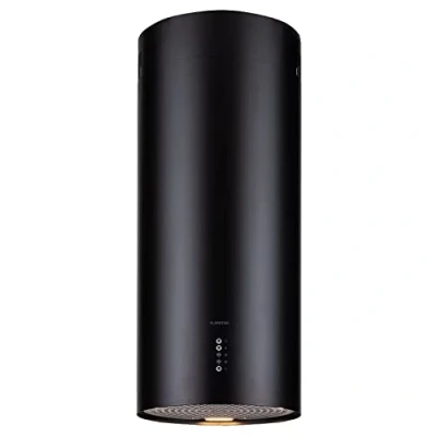 Afbeelding van Klarstein Bolea Afzuigkap Eiland Eilandkap 38 cm (Ø) / 88 133 (H) Afvoer/Circulatie 3 Standen 600 M3/H LED Verlichtingverlichting Inclusief Actieve Koolfilters Energielabel A++ Zwart