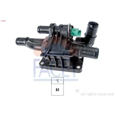 Afbeelding van FACET 7.8734 Thermostaat, koelvloeistof 83C Made in Italy OE Equivalent Met pakking CITROËN: Berlingo / First I Van, II Van