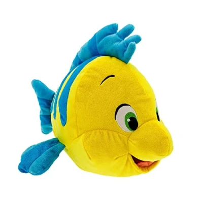 Afbeelding van Disney Store Officieel knuffeldier, middelgroot, de kleine zeemeermin, 34,5 cm, beste vriend van Ariel, pluche vis met geborduurde details en glinsterende afwerking, geschikt vanaf geboorte