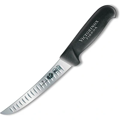 Afbeelding van Victorinox Fibrox uitbeenmes met honingraatmes, extra scherp lemmet van roestvrij staal, vaatwasmachinebestendig, gemaakt in Zwitserland