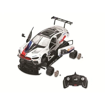 Afbeelding van Rastar BMW M8 GTE Wit 1:18 RC 2,4GHz R/C Assembly model kit Bouwpakket Officieel gelicentieerd Racewagen Elektromotor Afstandbediening