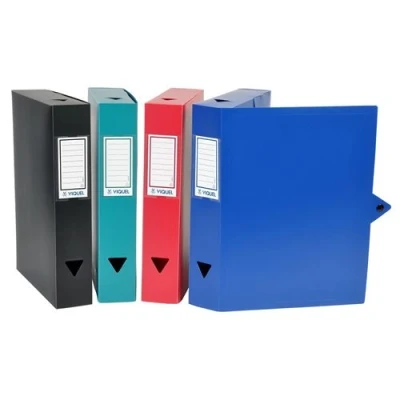 Image de Lot de 4 Boîtes Classement et archivage en plastique grande capacité Viquel Multicolore