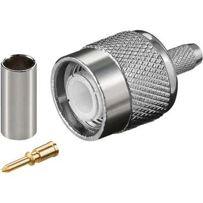 Afbeelding van Goobay TNC crimp connector met verguld contact, voor RG 58 kabel
