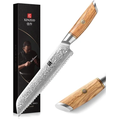 Afbeelding van Broodmes van de Xinzuo B37 Damascus Series