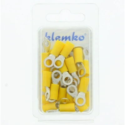 Afbeelding van Klemko Ringkabelschoen geïsoleerd geel M5 voor 4.0 6.0mm2