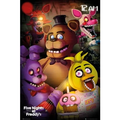 Afbeelding van Poster Five Nights At Freddys Group 91.5 X 61 Cm Multicolor
