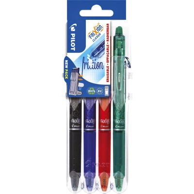 Afbeelding van Pilot intrekbare roller FriXion Ball Clicker Set 2 Go, medium punt, 0,7 mm, blister met 4 stuks gelroller