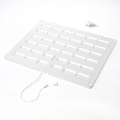 Afbeelding van Nedco Schuifrooster kunststof wit afsluitbaar 30 x 25cm 51550