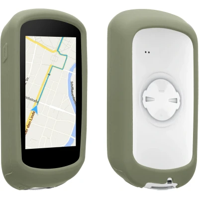 Afbeelding van kwmobile GPS fietshoes, compatibel met Garmin Edge Explore 2, bumperbescherming, navigatiebehuizing, siliconen hoes, pastelgroen