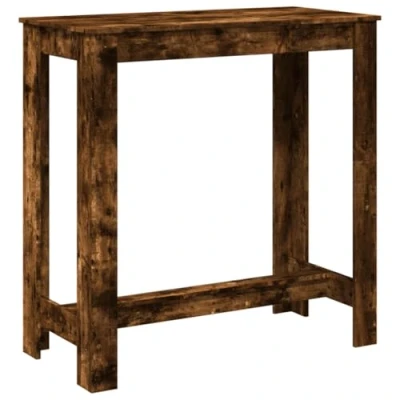 Image de vidaXL Table de bar chêne fumé 102x50x103,5 cm bois d&#039;ingénierie854413