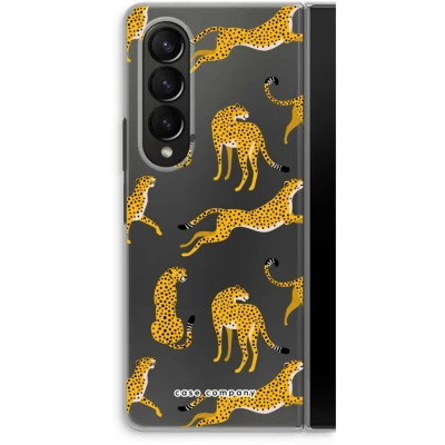 Afbeelding van Case Company® hoesje geschikt voor Samsung Galaxy Z Fold4 Luipaard Soft Cover Telefoonhoesje Bescherming aan alle Kanten en Schermrand