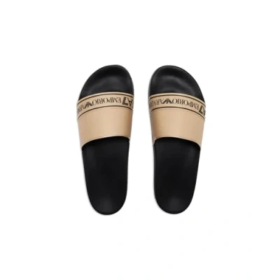 Afbeelding van EA7 Emporio Armani Water Sports Unisex Badslippers, Maat: 39, Black/gold Kunststof