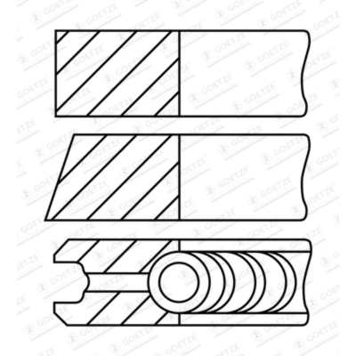 Afbeelding van GOETZE ENGINE 08 421800 30 Zuigerveer 84 BMW: X6, 5 Saloon, 3 Saloon