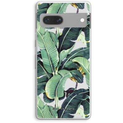 Afbeelding van Case Company® hoesje geschikt voor Google Pixel 7 Bananenbladeren Soft Cover Telefoonhoesje Bescherming aan alle Kanten en Schermrand