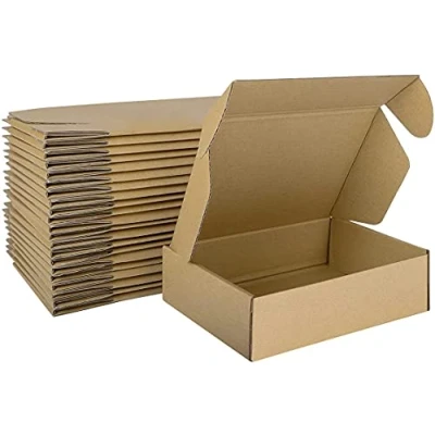 Afbeelding van HORLIMER Kleine verzenddozen, 178 x 127 51 mm, 25 stuks, opvouwbaar, voor verzending, post, kaarsen of cadeau, bruin