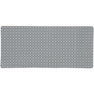 Afbeelding van MSV Douche/bad anti slip mat badkamer rubber grijs 76 x 36 cm met zuignappen