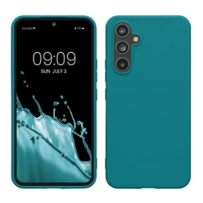 Afbeelding van kwmobile telefoonhoesje geschikt voor Samsung Galaxy A54 5G Hoesje smartphone Back cover in mat petrol