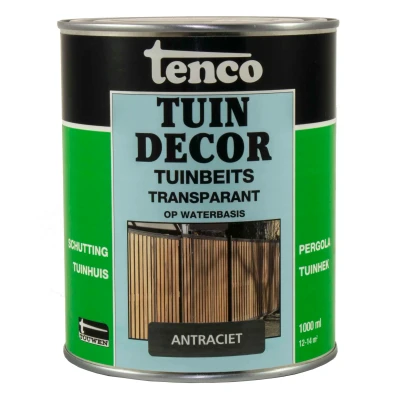 Afbeelding van Tenco Tuindecor Transparant 1 ltr antraciet Buiten onderhoud