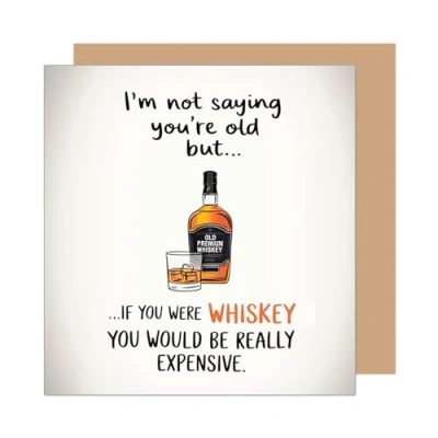 Afbeelding van Edition Seidel GQ410 SW025 Hoogwaardige vierkante verjaardagskaart met envelop, opschrift in het Duits voor mannen, vrouwen, vriend, vriendin, grappige whisky