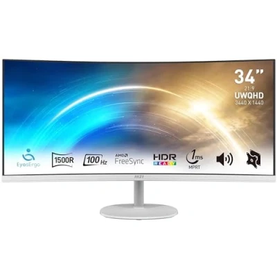 Afbeelding van Monitor MSI MP341CQW Wit 34&quot; UWQHD VA
