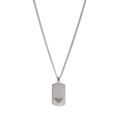 Afbeelding van Emporio Armani heren Eagle ketting met hanger EGS3125040 in de kleur Zilver