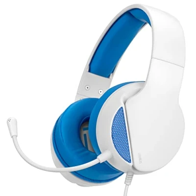 Afbeelding van NITHO JANUS Stereo Gaming Headset, bekabeld, voor PS4/PS5/PC/Xbox/Nintendo Switch/Mobile/Tablet, headset met verstelbare microfoon, 50 mm drivers en dubbellaagse oorkussens Blauw