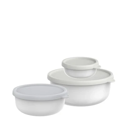 Afbeelding van Mepal Bewaardoosset 3 delig Lumina 250 + 750 1500 ml Magnetronbakje met deksel White