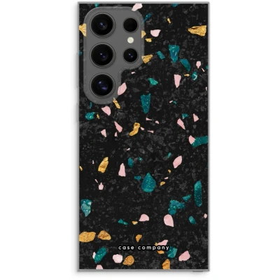 Afbeelding van Case Company® hoesje geschikt voor Samsung Galaxy S24 Ultra Terrazzo N10 Soft Cover Telefoonhoesje Bescherming aan alle Kanten en Schermrand