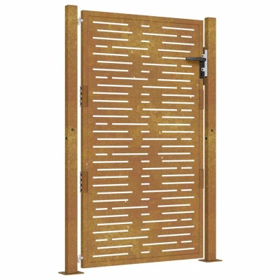 Afbeelding van vidaXL Poort vierkant 105x155 cm cortenstaal