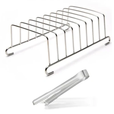 Afbeelding van 1 x broodrooster, magnetische broodtang, toastrooster voor airfryer, toastrooster, broodrooster van roestvrij staal