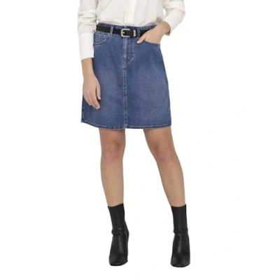 Afbeelding van ONLY Onlwonder Skirt Jeansrok, Dames, Maat: Small, Medium blue denim
