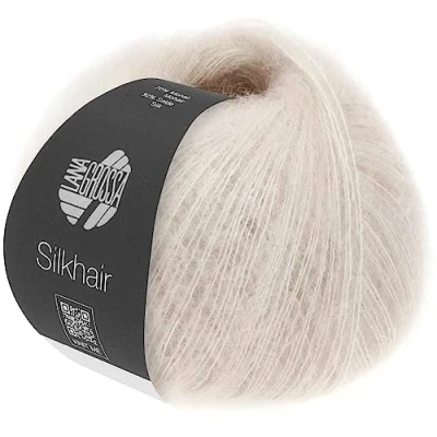 Afbeelding van LANA GROSSA Silkhair 210 m fijn kantgaren, Superkid mohair met zijde, handbreigaren, 70% (Superkid) en 30% 25 g, handbreigaren