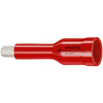 Image de KNIPEX 98 39 06 capuchon pour cliquet, vis à six pans creux 3/8&quot; 75 mm