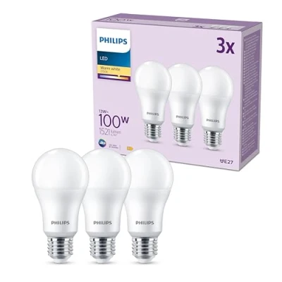 Image de Philips LED Lamp E27 Warmwit Licht 100 W Mat 3 Lampen