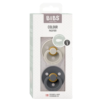 Afbeelding van BIBS Colour Fopspeen Symmetrisch Stage 2 Sand/Iron Duopack
