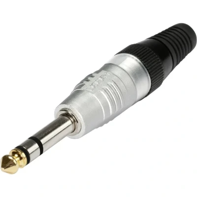 Afbeelding van Hicon HI J63S Jackplug 6.35 mm Stekker, recht Aantal polen: 3 Stereo Zilver 1 stuk(s)