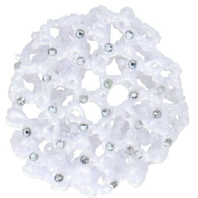 Afbeelding van BR Knotnet met Grote Mazen en Diamantstenen Wit