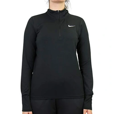 Afbeelding van Nike Performance W NK Element TOP HZ Longsleeve, Dames, Maat: XL, Black/reflective silver