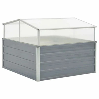 Afbeelding van Tuinkas 100x100x85 cm gegalvaniseerd staal grijs